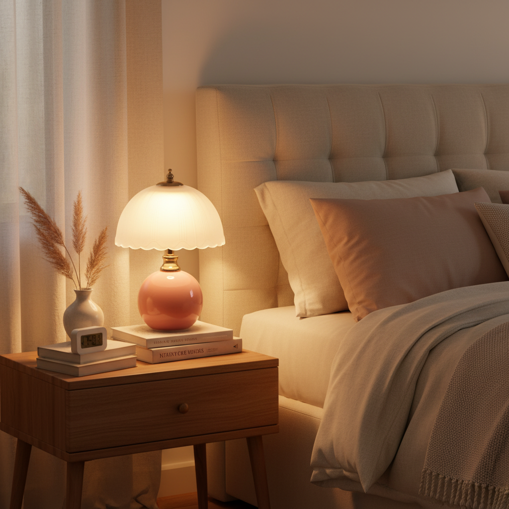 Sanne | Scalloped Bedside Table Lamp