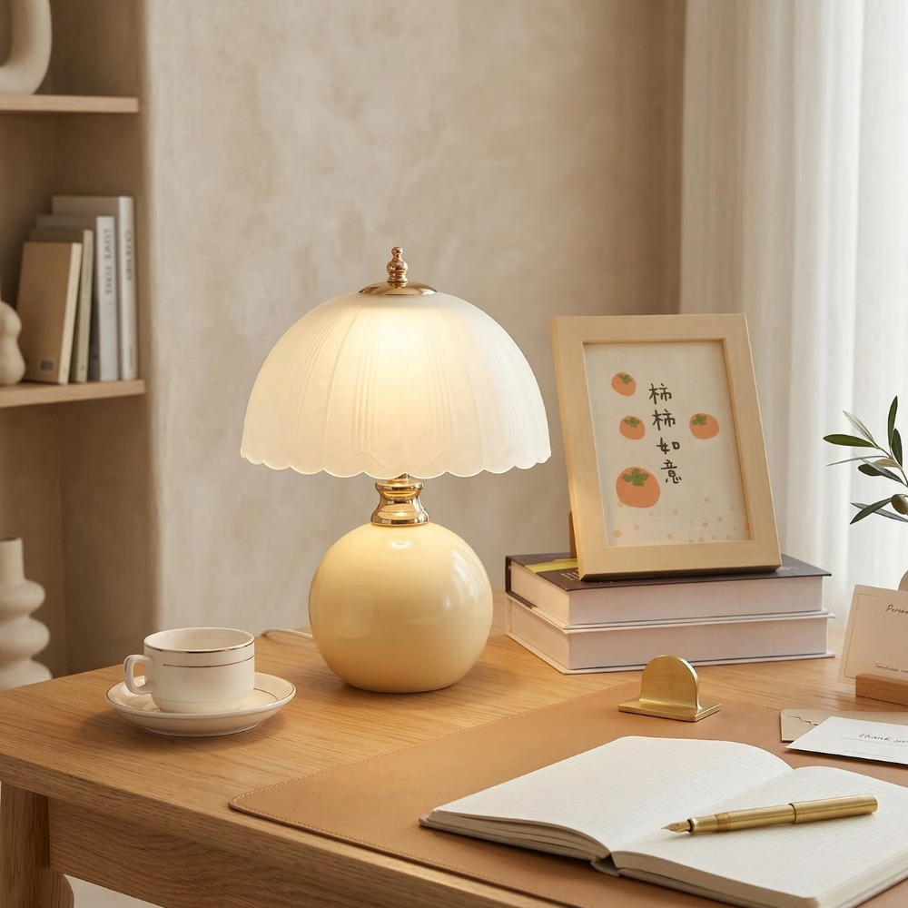 Sanne | Scalloped Bedside Table Lamp