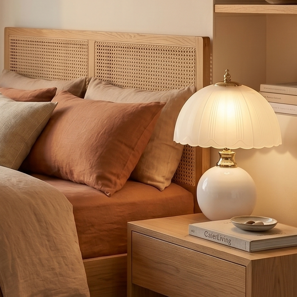 Sanne | Scalloped Bedside Table Lamp