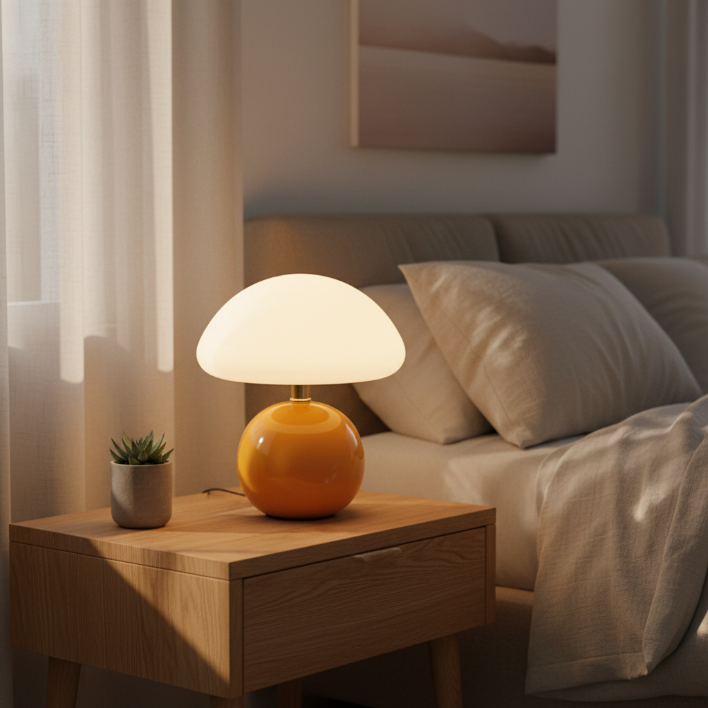 Mette | Mushroom Bedside Table Lamp