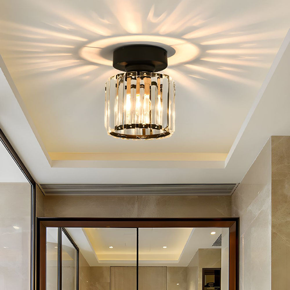 Adrien | Flush Mount Ceiling Light with Crystal Shade for Hallway