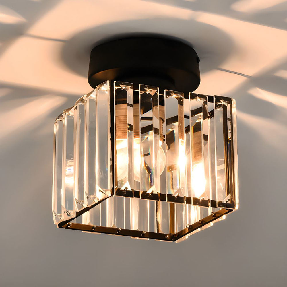 Adrien | Flush Mount Ceiling Light with Crystal Shade for Hallway