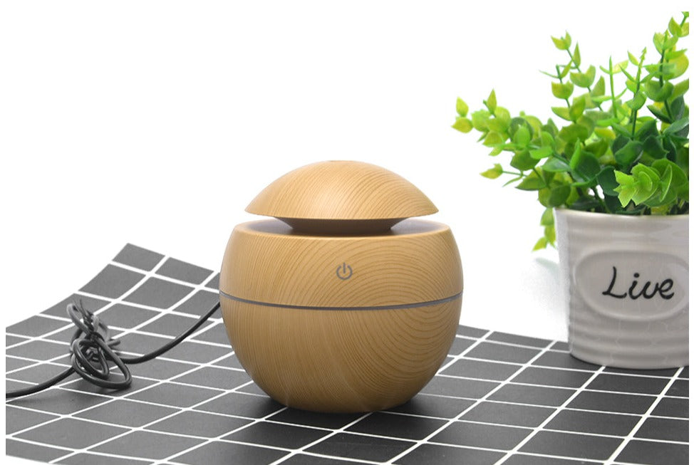 Alva | Wooden Humidifier with LED Light for Bedroom