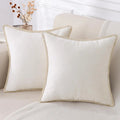 Lucienne | Chenille Pillow Cover with Stitched Border Detail