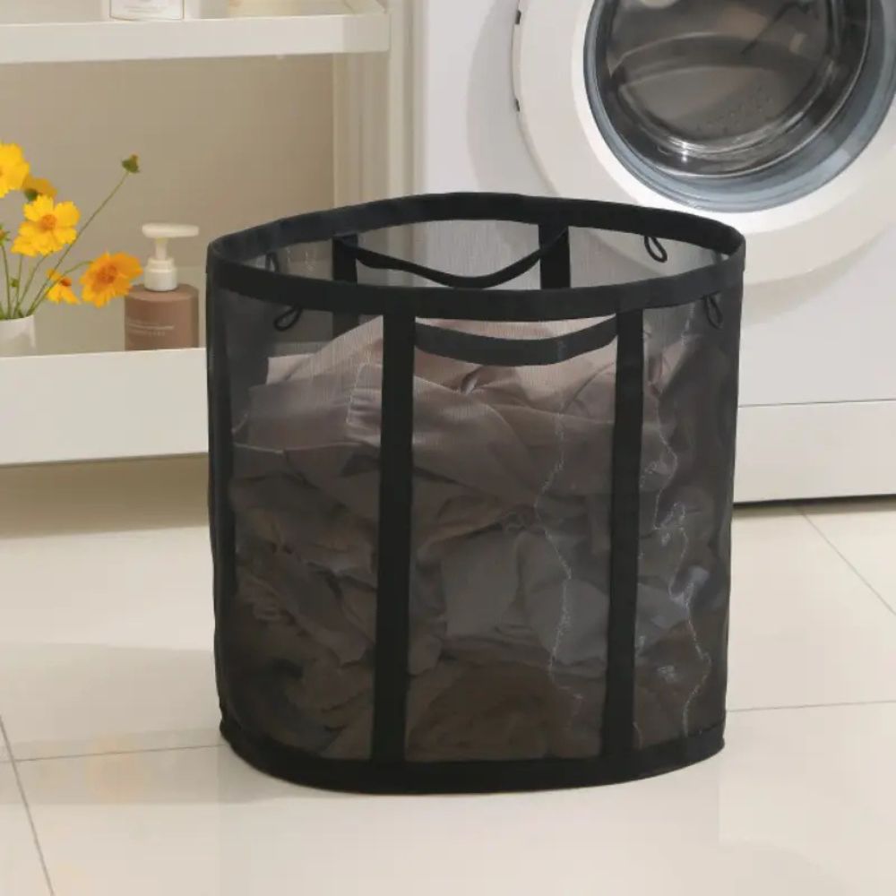 Élise | Foldable Mesh Laundry Basket for Bathroom or Utility Room