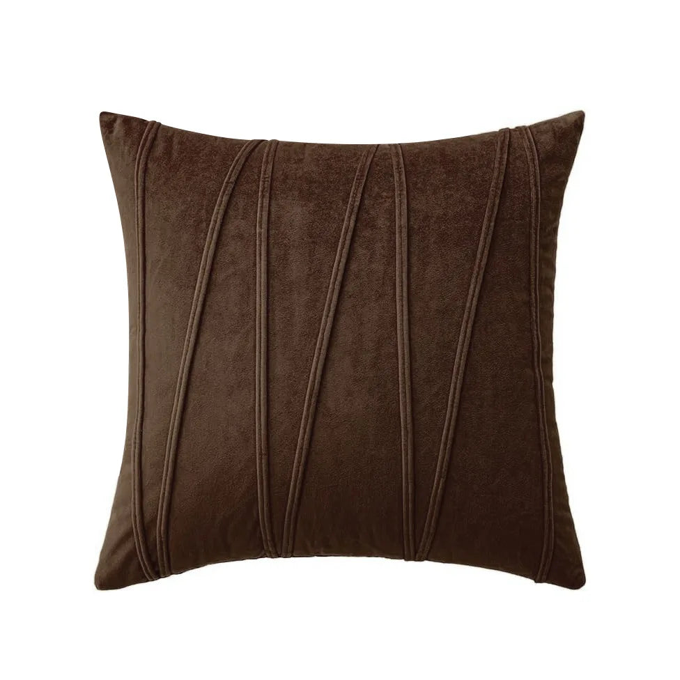 Luca | Wave Design Velvet Pillow Cover for Living Room