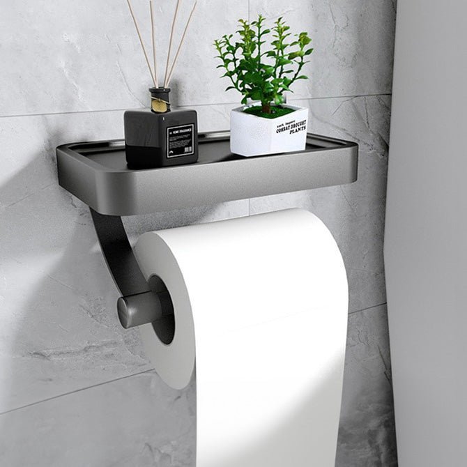 Dante | Toilet Paper Holder in Black Stainless Steel for Modern Bathroom