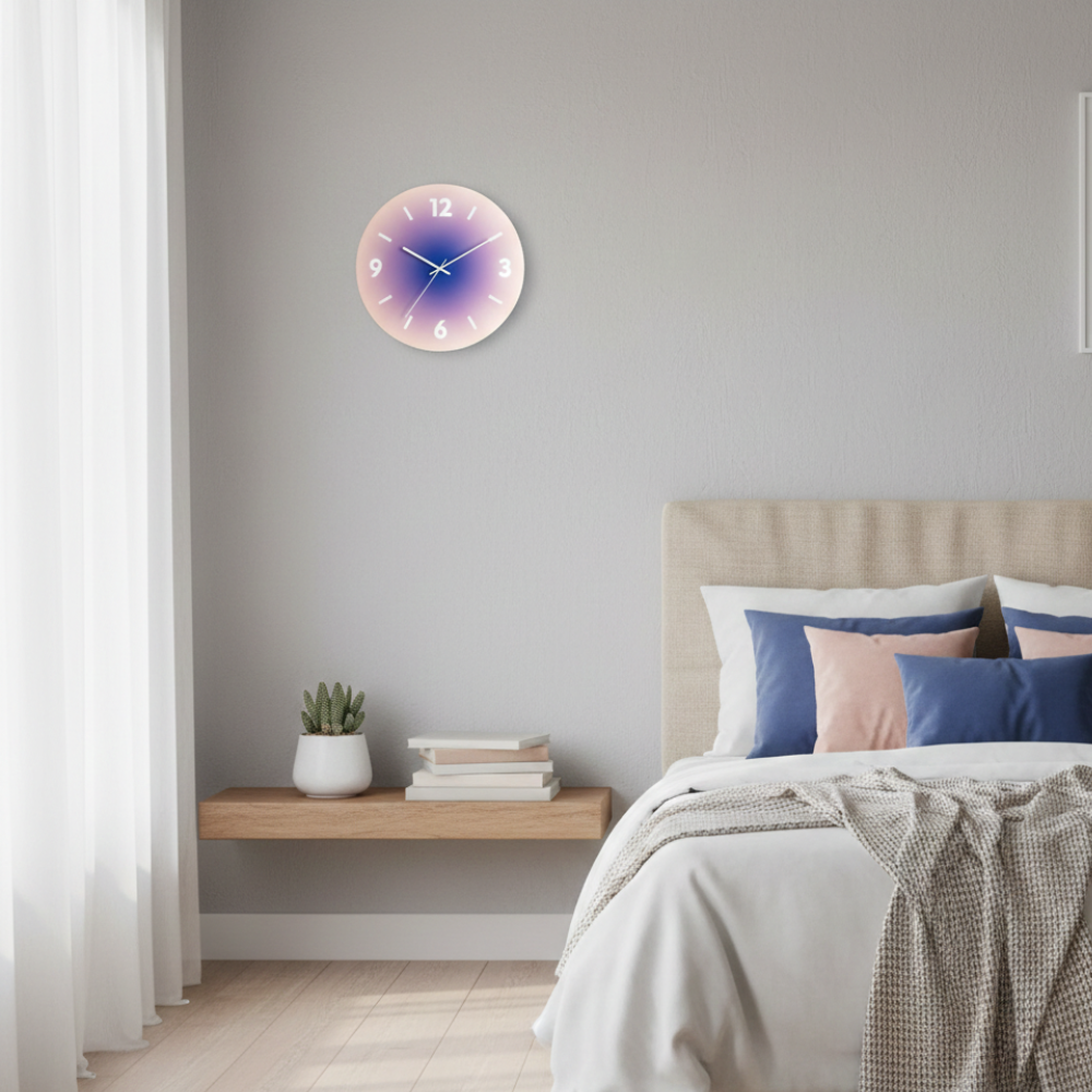 Estelle | Glass Clock with Silent Mechanism for Modern Homes
