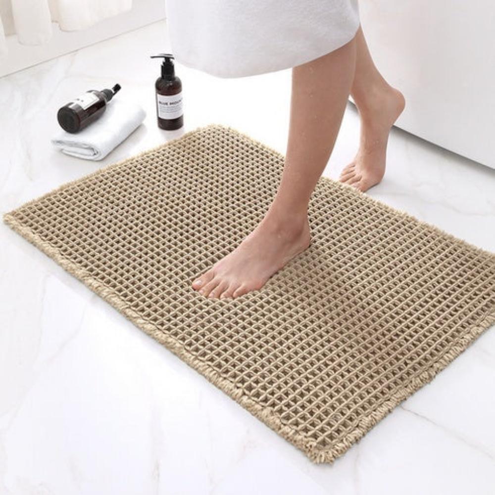 Edouard | Absorbent Anti Slip Mat with Microfibre Waffle Texture for Bathroom