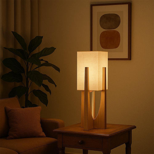 Adrienne | Floor Lamp with Fabric Shade for Living Room