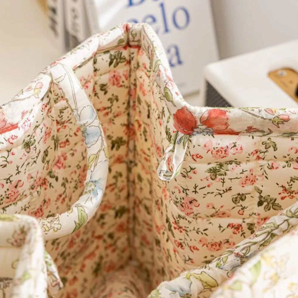 Tommaso | Floral Storage Basket for Bedroom or Living Room