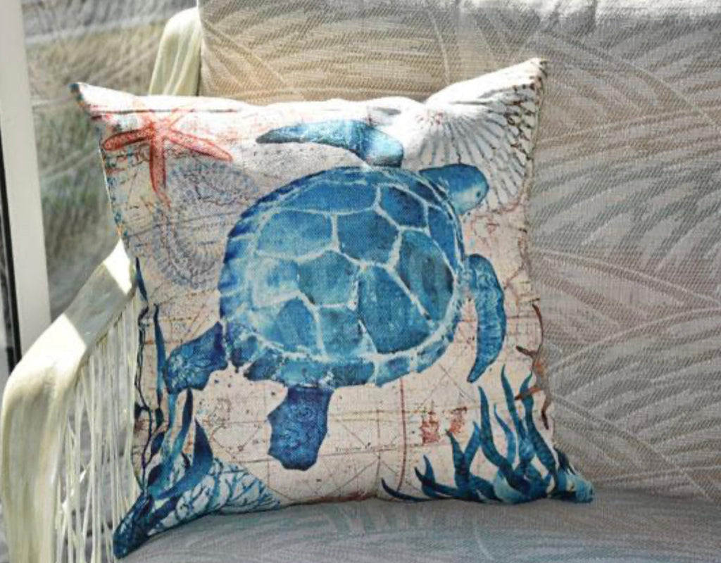 Larissa | Sofa and Chair Cushions with Sea Life Motif