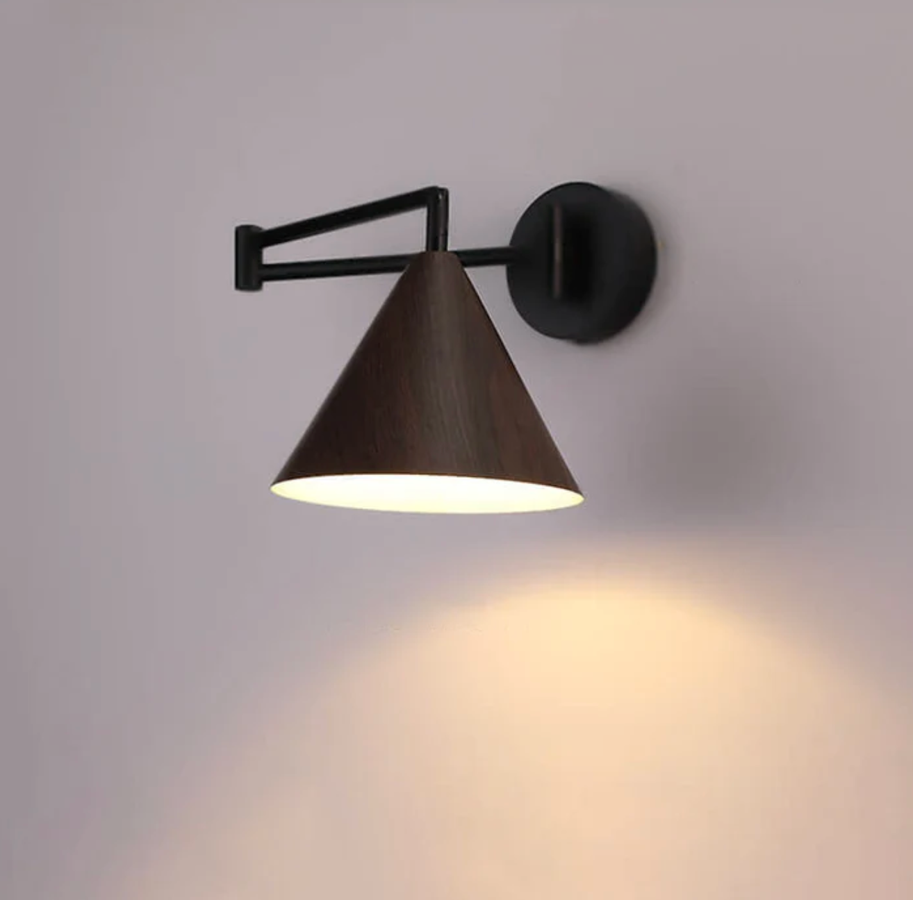 Linnea | Minimalist Wall Lamp in Walnut for Bedroom or Hallway