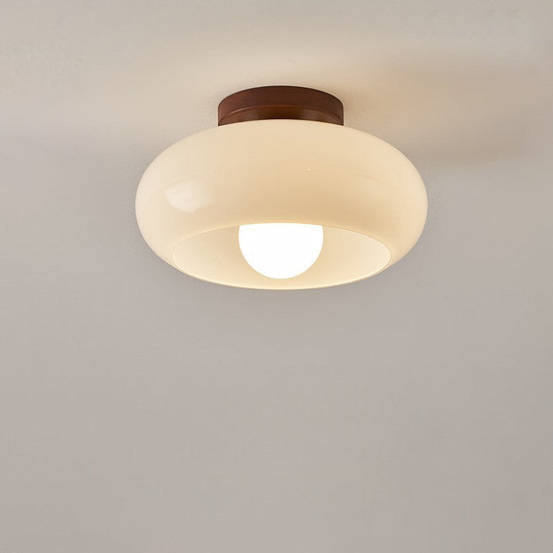 Annika | Cream Glass Ceiling Light in Bauhaus Style