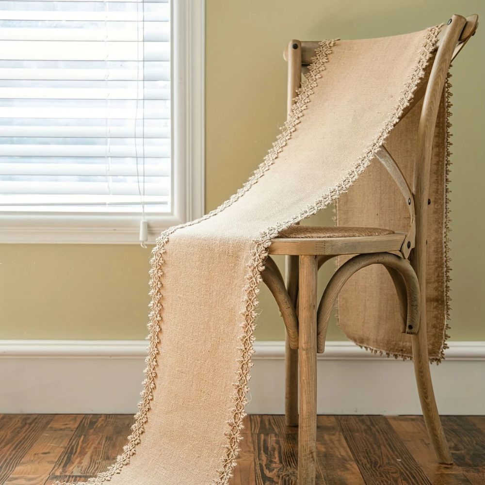 Léonie | Jute Table Runner for Kitchen or Dining Room