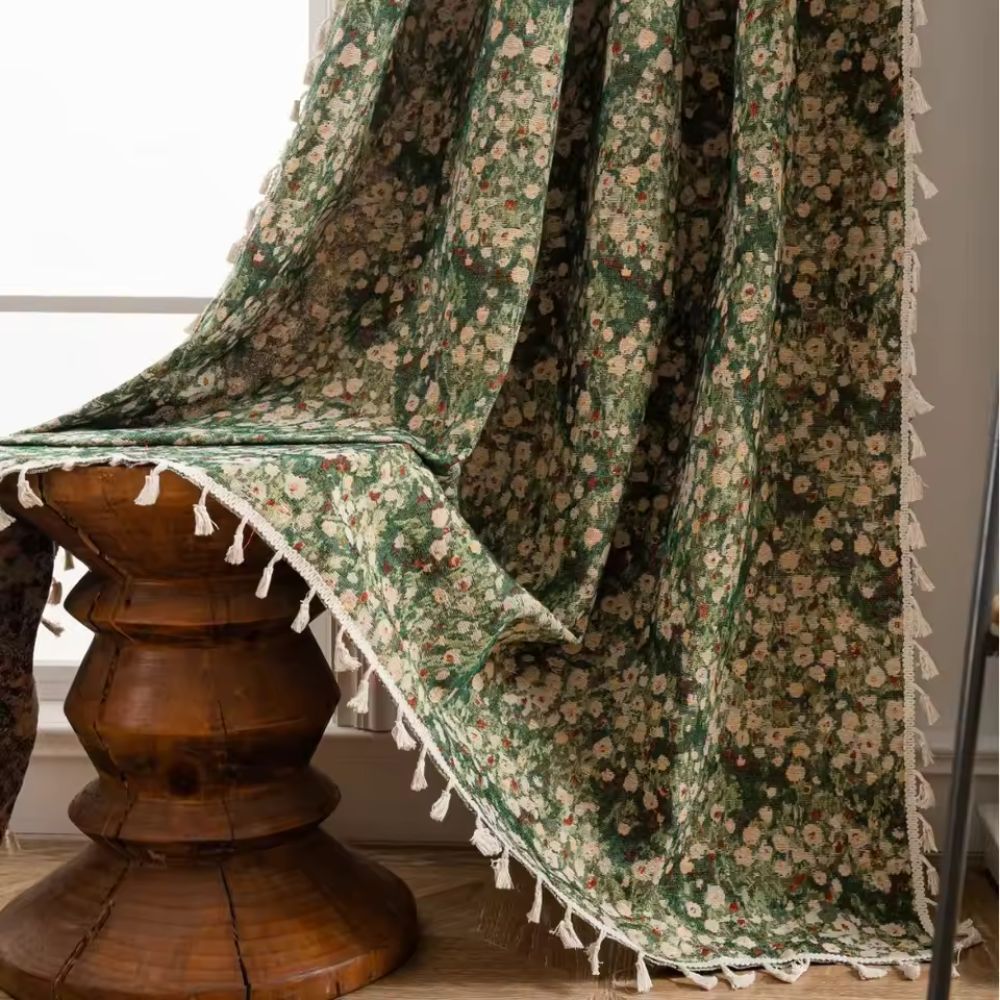 Céleste | Floral Tapestry Curtain for Living Room