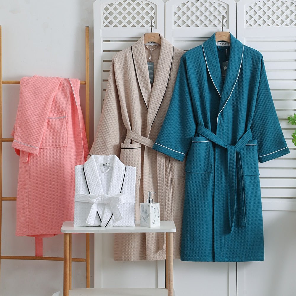 Lucia | Waffle Cotton Bathrobe for Bathroom and Bedroom