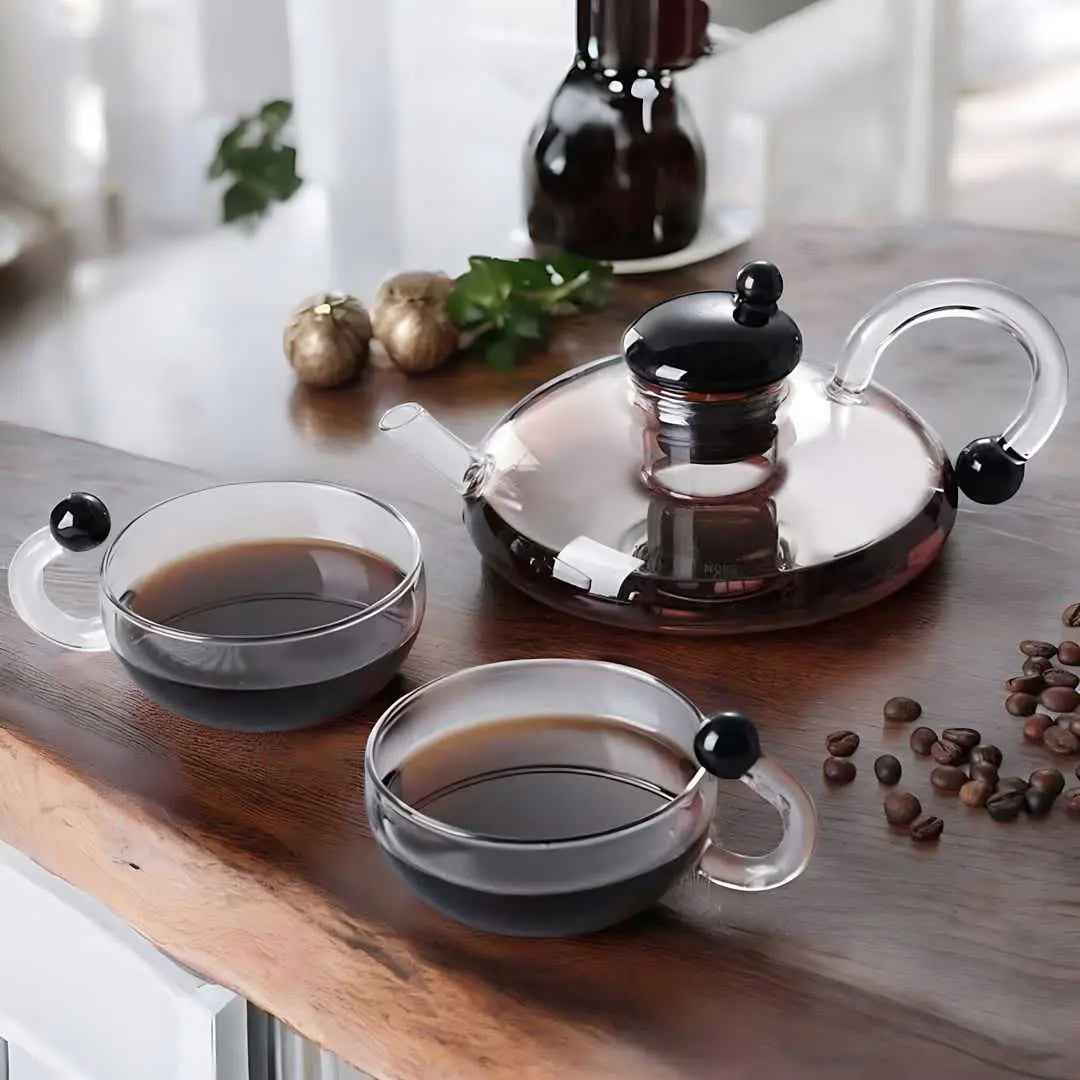 Liesel | Borosilicate Glass Teapot Set with Infuser and Cups
