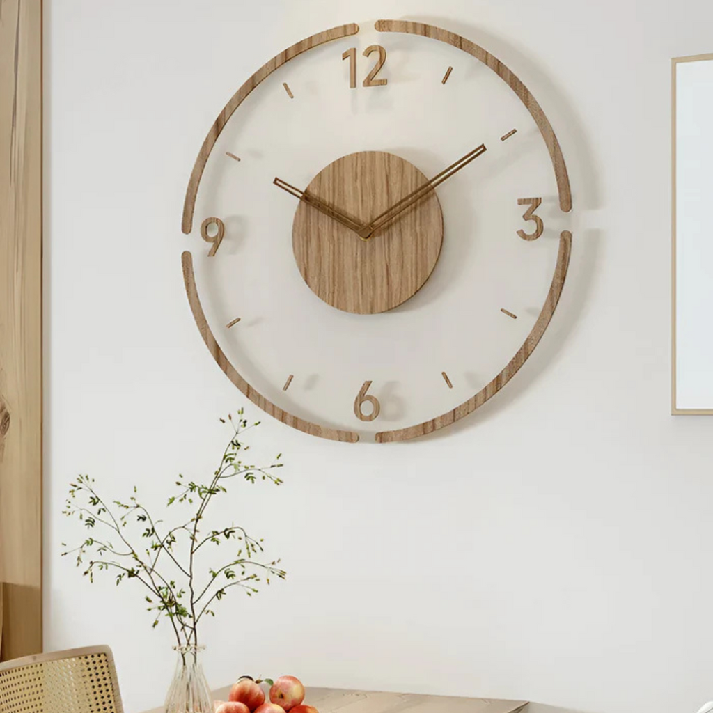 Elias | 30cm Wall Clock with Silent Quartz Mechanism for Modern Interiors