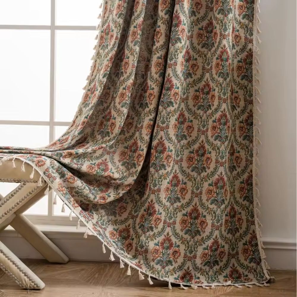 Céleste | Floral Tapestry Curtain for Living Room