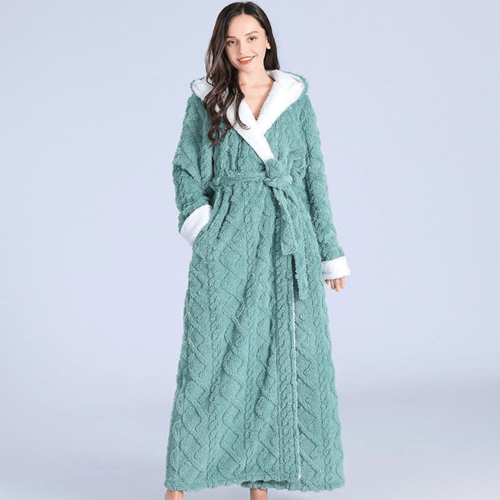 Gregoire | Hooded Knit Bathrobe with Two Front Pockets for Bedroom