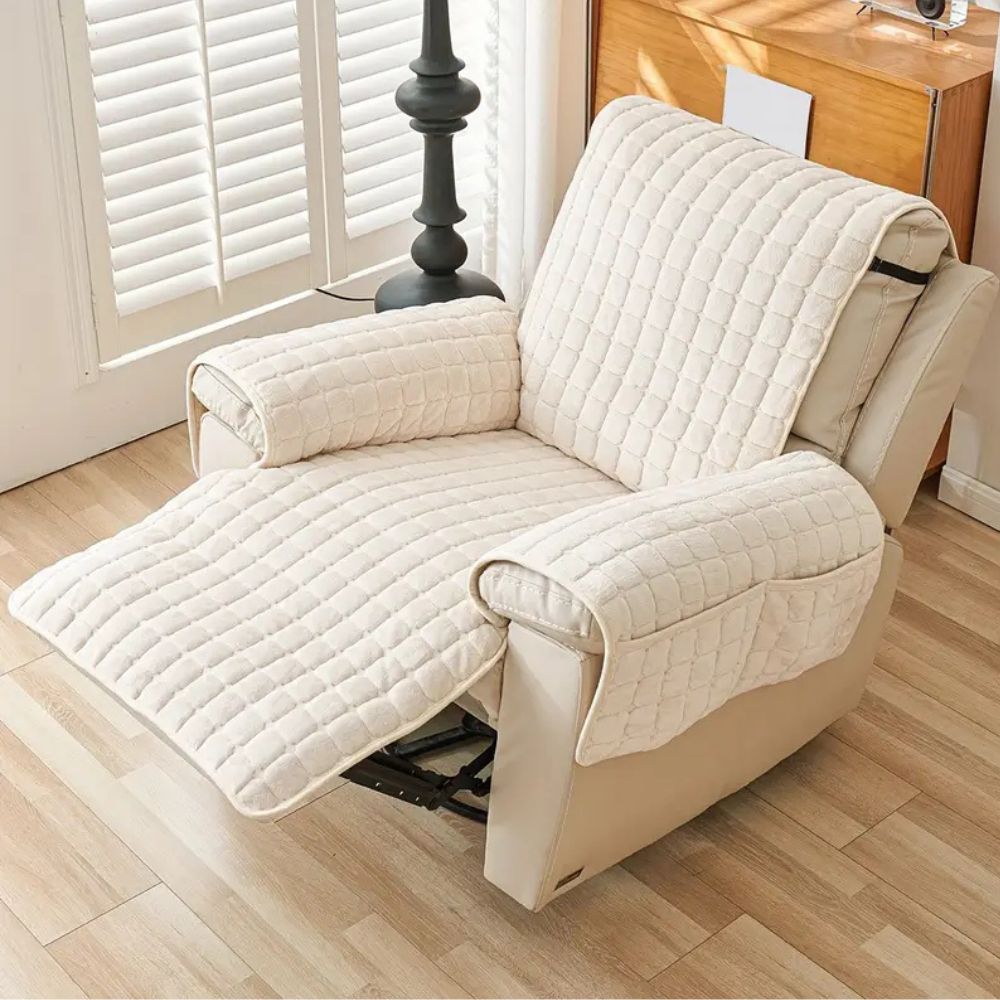 Elias | Recliner Cover in Grid Weave for Living Room