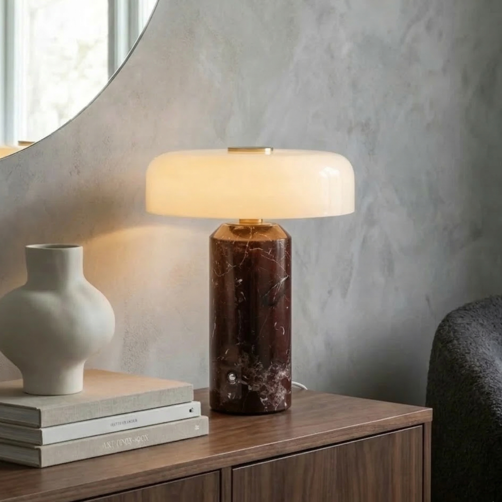 Eloise | Cordless Table Lamp with Marble Base for Bedrooms