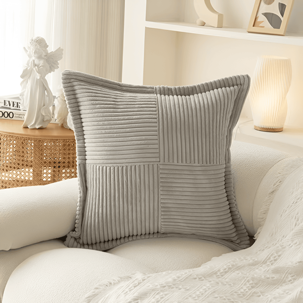 Ovidia | Stain-Resistant Solid Pillow Cover for Sofa or Bed