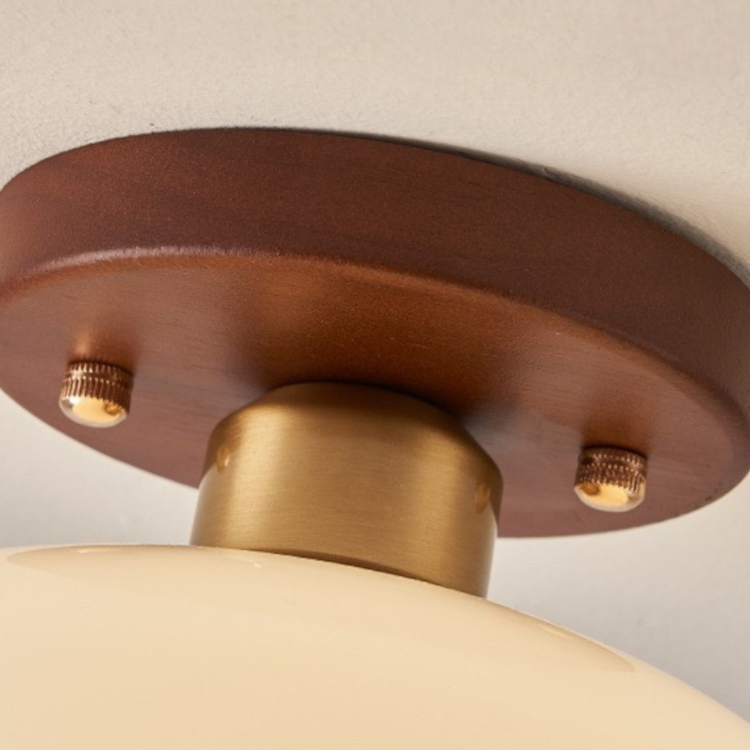 Annika | Cream Glass Ceiling Light in Bauhaus Style