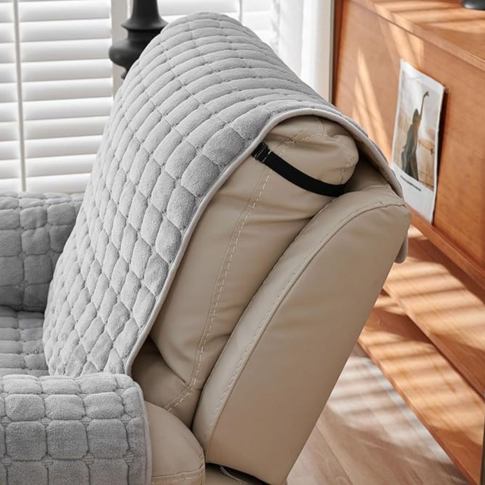Elias | Recliner Cover in Grid Weave for Living Room