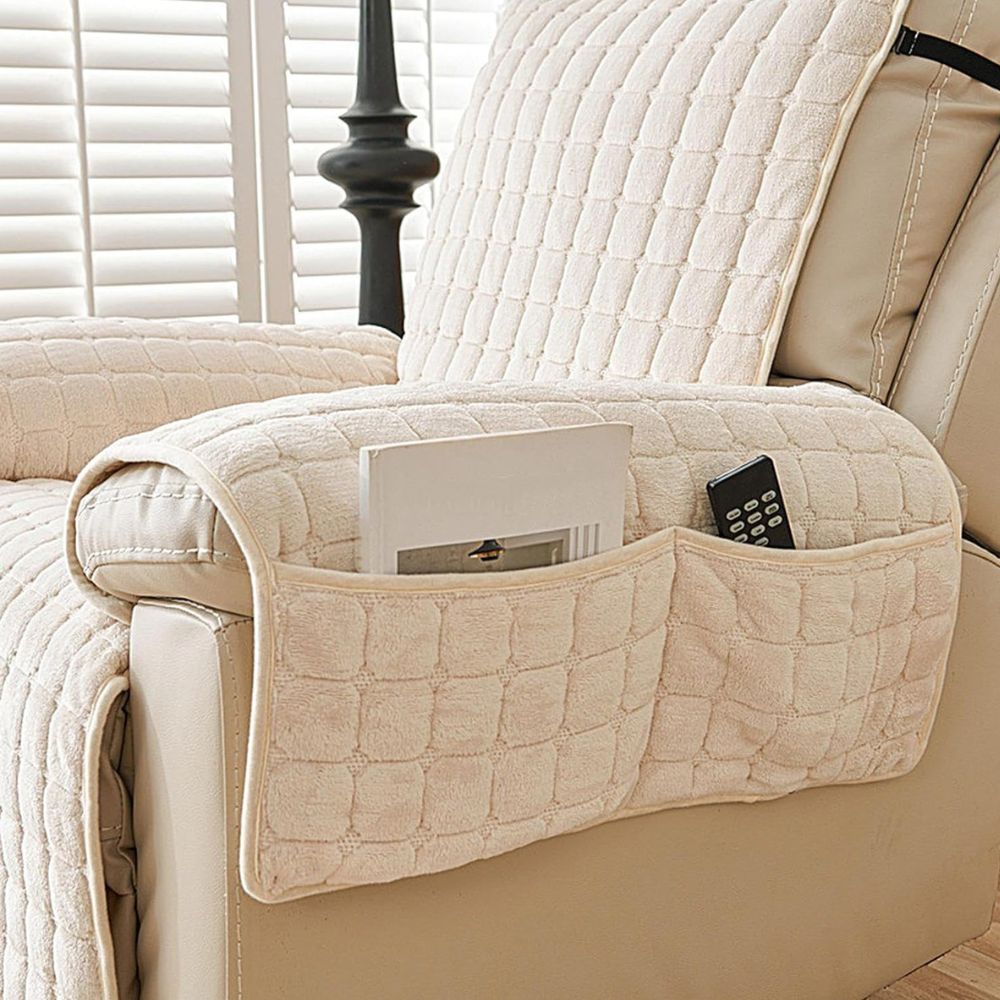 Elias | Recliner Cover in Grid Weave for Living Room