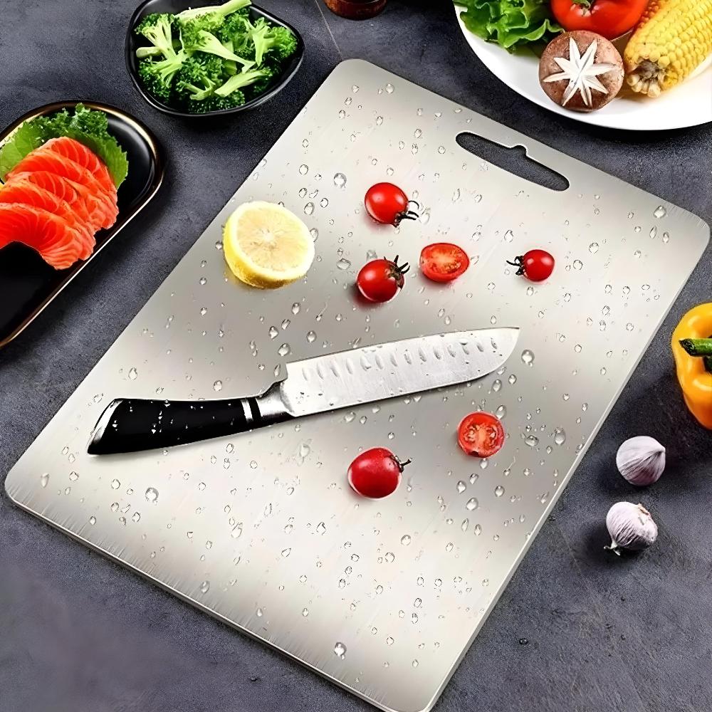 Serena | Stainless Steel Chopping Board for Kitchen Food Prep