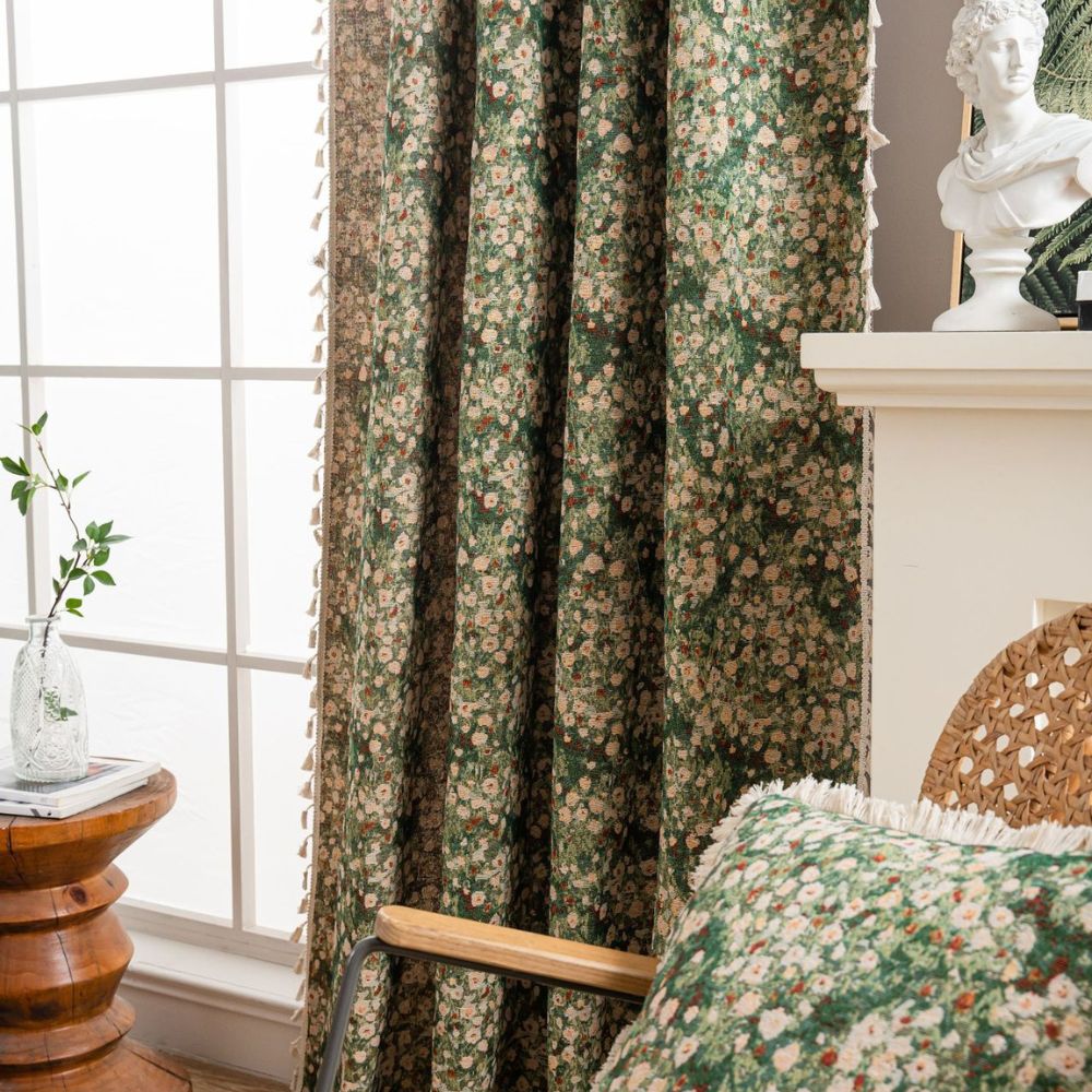Céleste | Floral Tapestry Curtain for Living Room