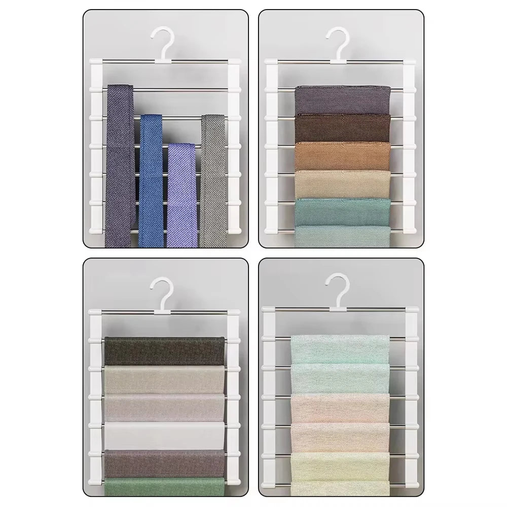 Runa | Space-Saving Trouser Hanger with Non-Slip Clips for Wardrobes