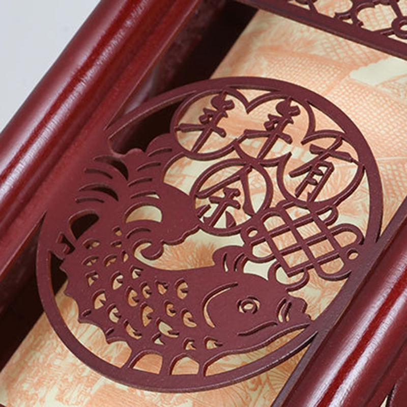 Élise | Chinese Pendant Lamp in Traditional Wood Cylinder Design for Dining Room