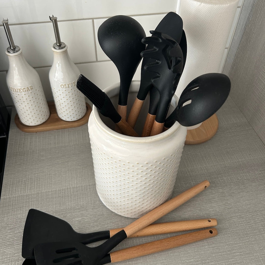 Amandine | Heat Resistant Silicone Cooking Utensils for Non-Stick Pans