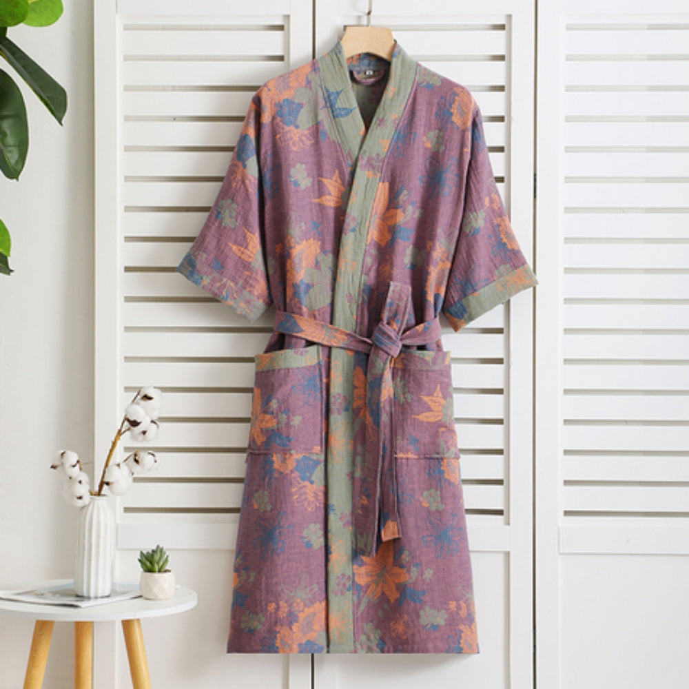 Noemi | Lightweight Cotton Bathrobe for Bedroom and Bath