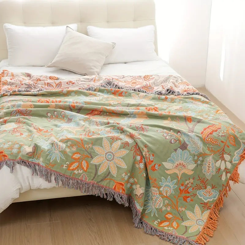 Leonie | Boho Floral Sofa Cover for Living Room Comfort