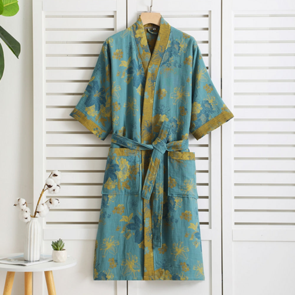 Noemi | Lightweight Cotton Bathrobe for Bedroom and Bath