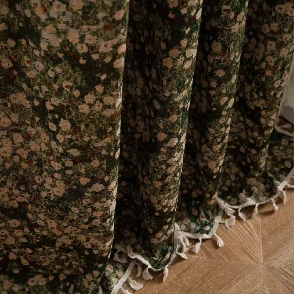 Céleste | Floral Tapestry Curtain for Living Room