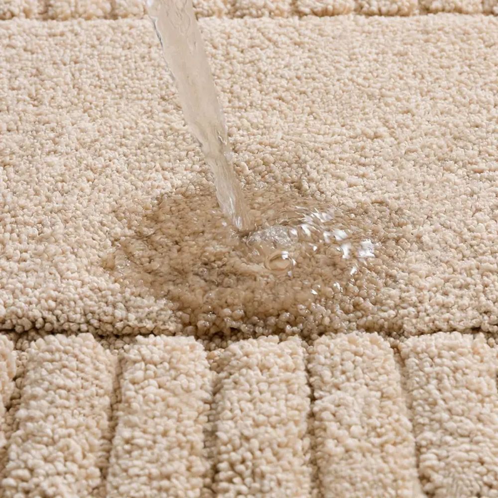 Eloise | Quick Dry Non-Slip Bathroom Rug with Minimalist Stripe