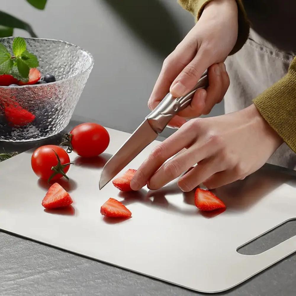 Serena | Stainless Steel Chopping Board for Kitchen Food Prep