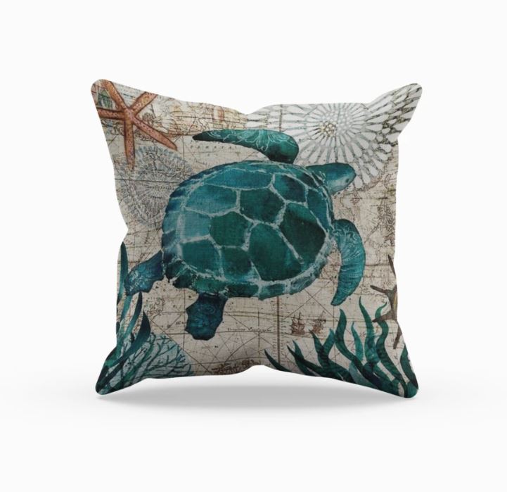 Larissa | Sofa and Chair Cushions with Sea Life Motif