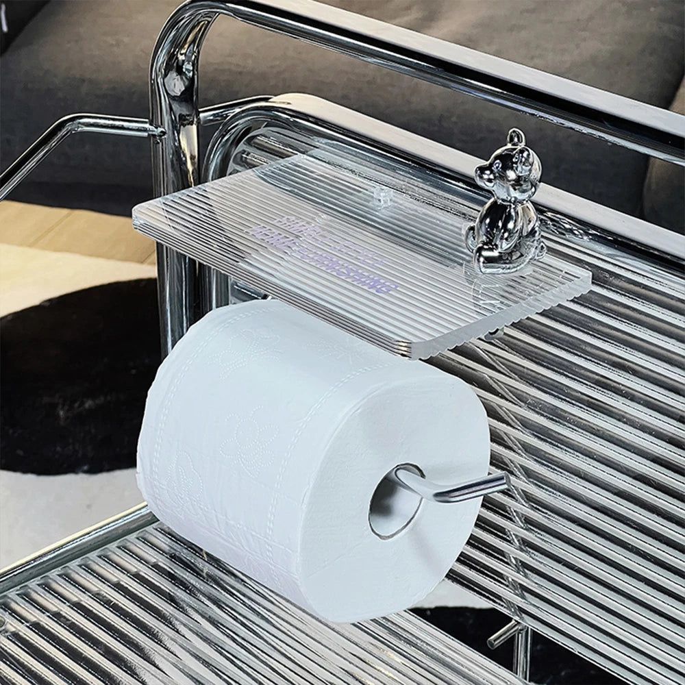 Karin | Wall-Mounted Toilet Paper Holder with Integrated Shelf for Bathroom