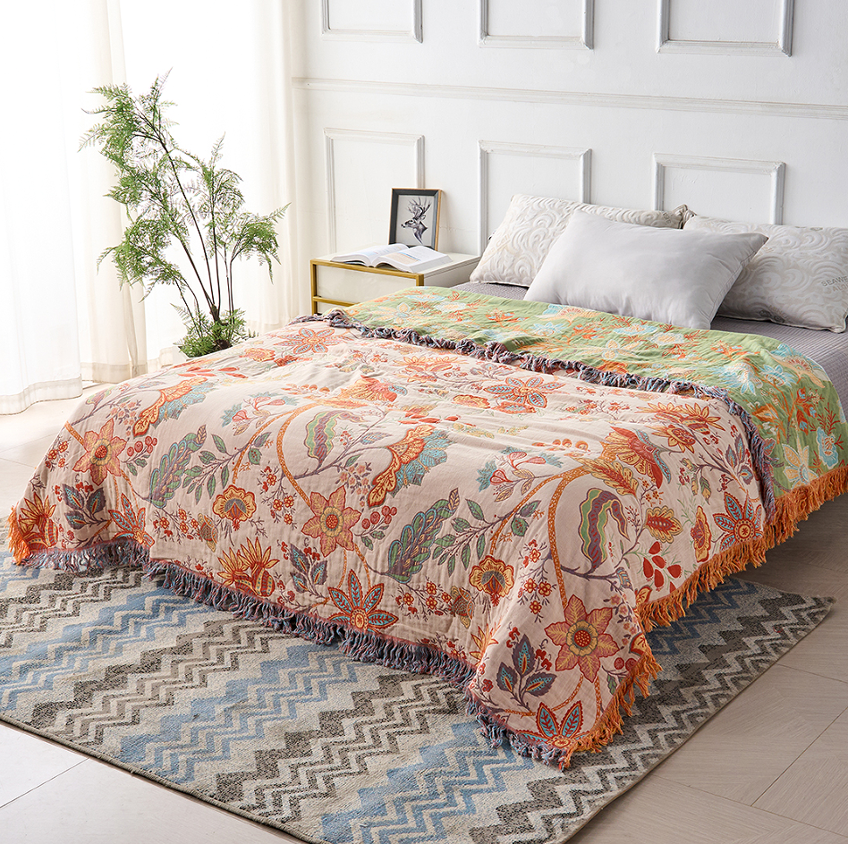 Leonie | Boho Floral Sofa Cover for Living Room Comfort