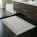 Eloise | Quick Dry Non-Slip Bathroom Rug with Minimalist Stripe