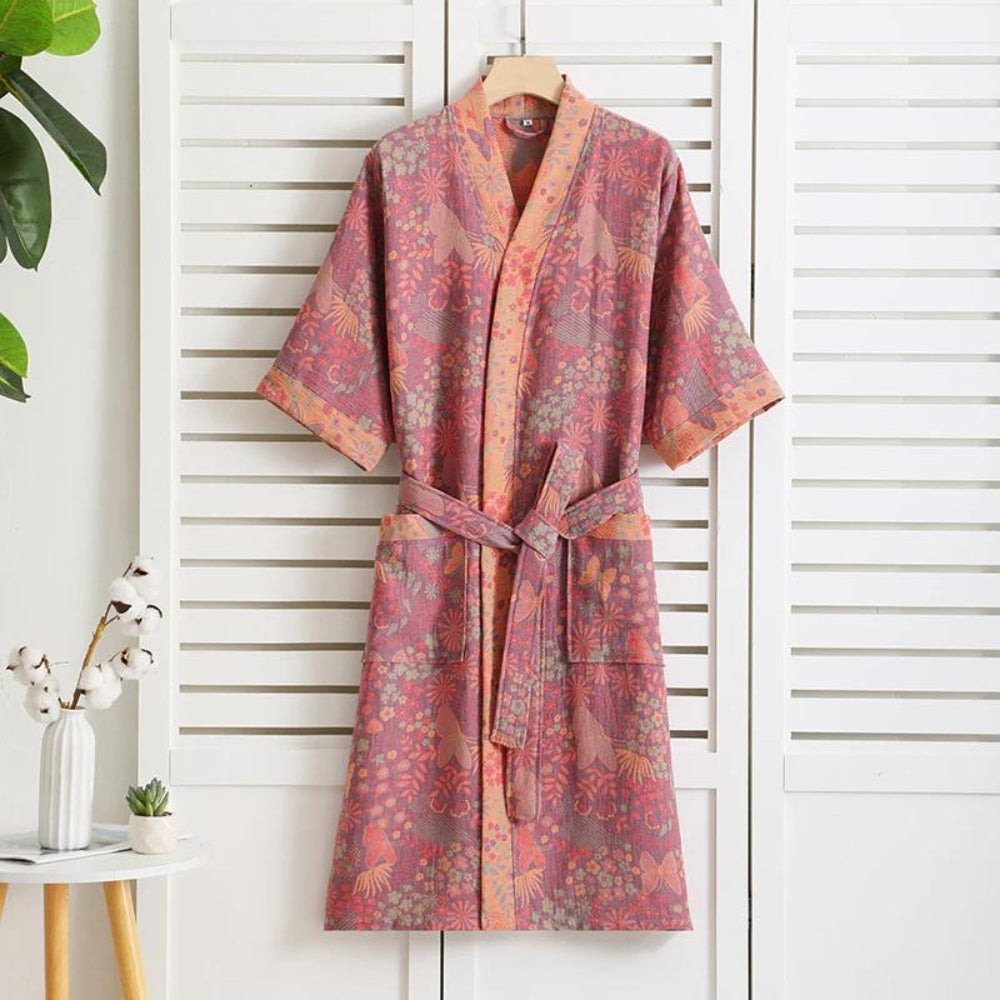 Noemi | Lightweight Cotton Bathrobe for Bedroom and Bath