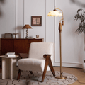 Laurent | Floor Lamp with Frosted Glass and Iron Frame for Living Room