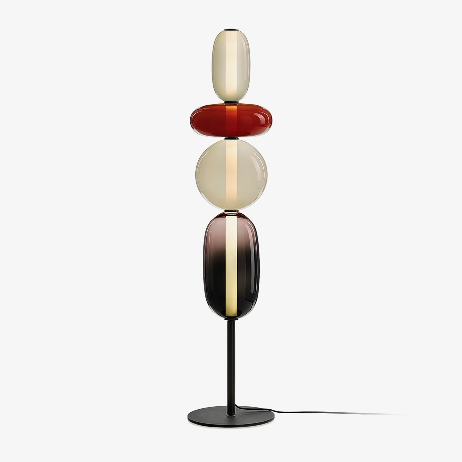 Siena | Modern Floor Lamp with Sculptural Glass Detail