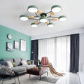 Élise | Contemporary Round LED Semi-Flush Ceiling Light for Living Rooms